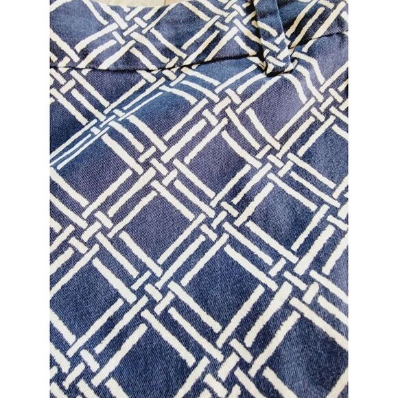 Lands' End 20W Blue White Shorts‎ Women's Beach Preppy Pockets Stretch - Picture 4 of 6